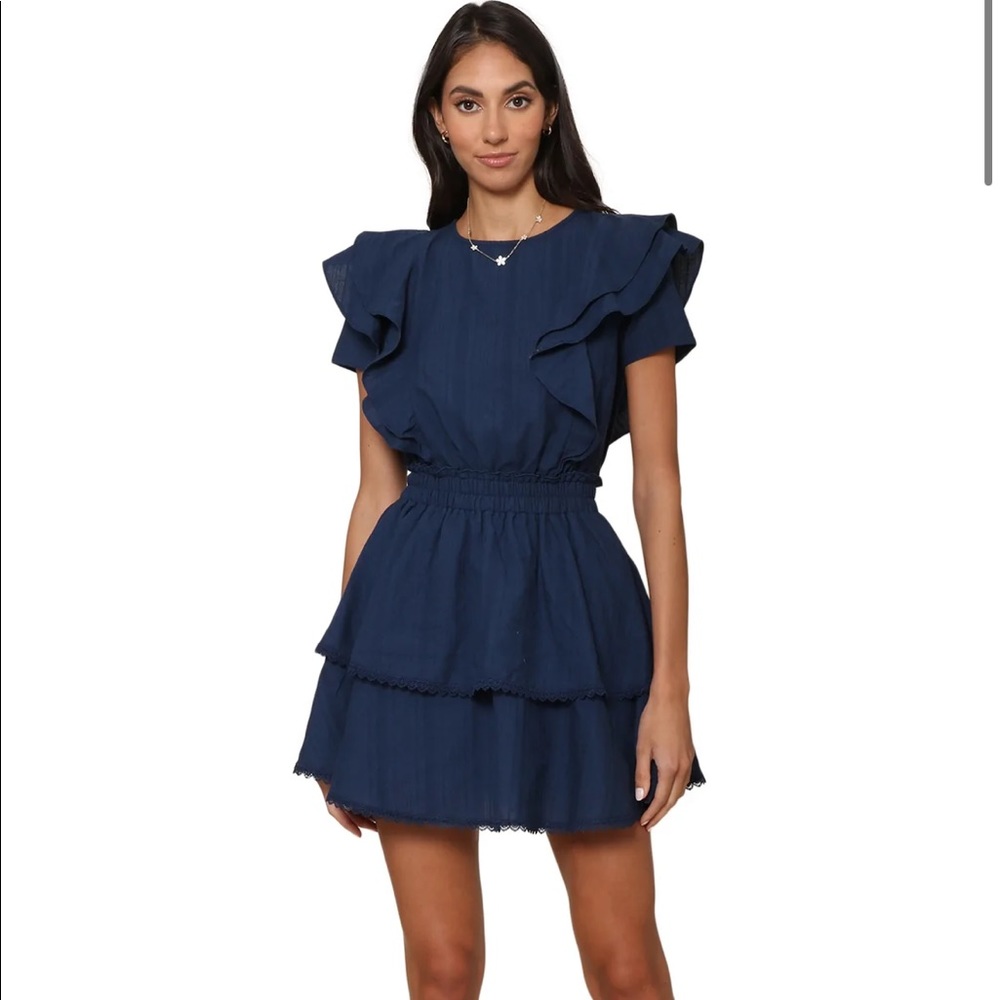 Georgia Textured Dress NAVY by Shabby Chic